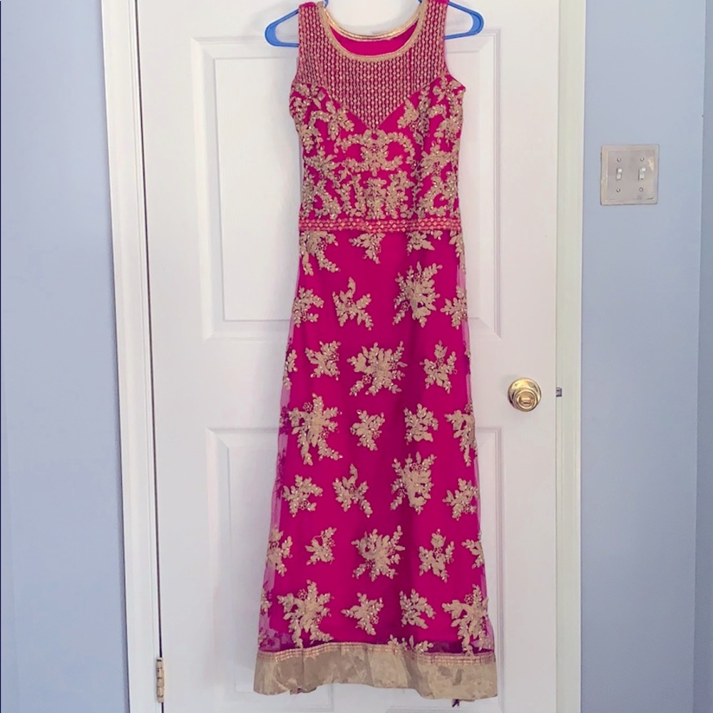 Fuschia Anarkali with Dupatta (XS)